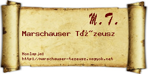 Marschauser Tézeusz névjegykártya